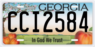 GA license plate CCI2584