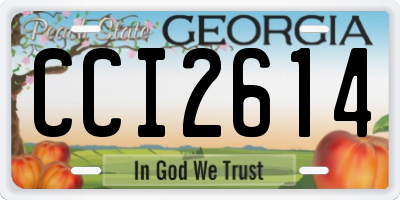 GA license plate CCI2614