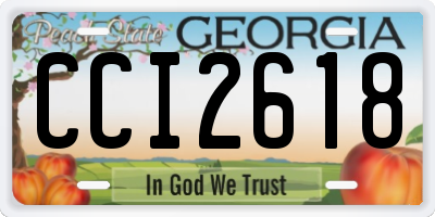 GA license plate CCI2618