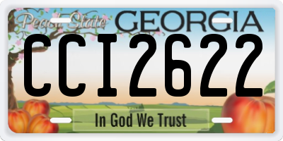 GA license plate CCI2622