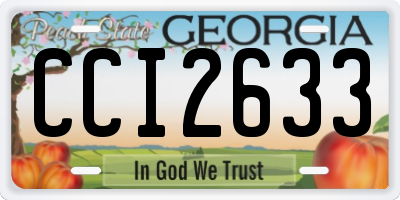GA license plate CCI2633