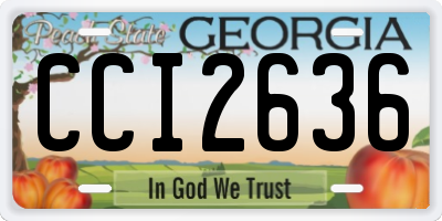 GA license plate CCI2636