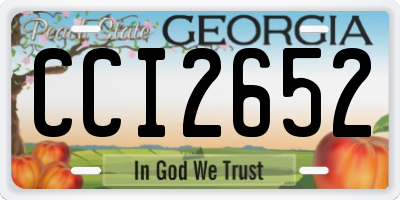 GA license plate CCI2652
