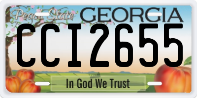 GA license plate CCI2655