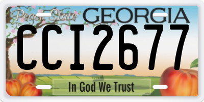 GA license plate CCI2677