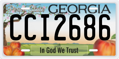 GA license plate CCI2686