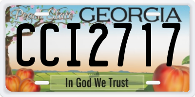 GA license plate CCI2717