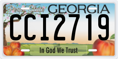 GA license plate CCI2719