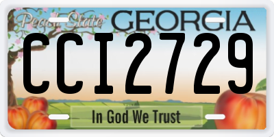 GA license plate CCI2729