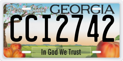 GA license plate CCI2742
