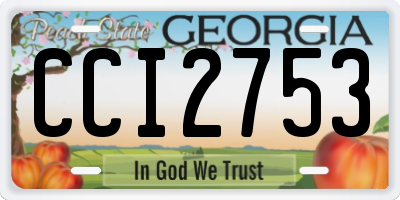 GA license plate CCI2753
