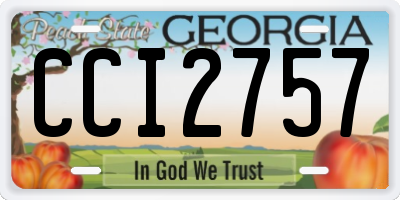 GA license plate CCI2757