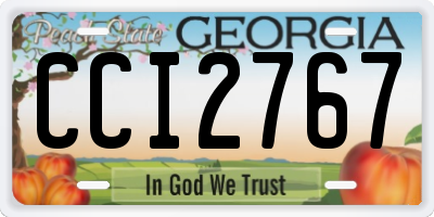 GA license plate CCI2767