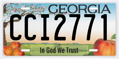 GA license plate CCI2771