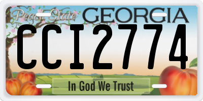 GA license plate CCI2774