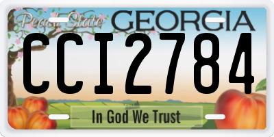 GA license plate CCI2784