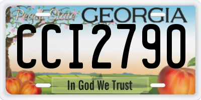 GA license plate CCI2790