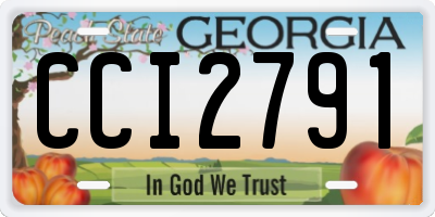 GA license plate CCI2791