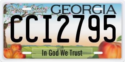 GA license plate CCI2795