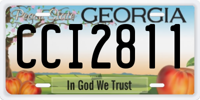 GA license plate CCI2811