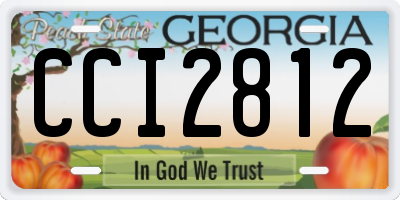 GA license plate CCI2812