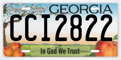 GA license plate CCI2822
