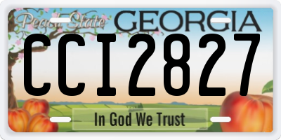 GA license plate CCI2827