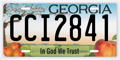 GA license plate CCI2841