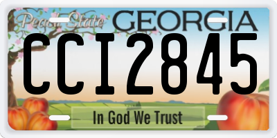 GA license plate CCI2845