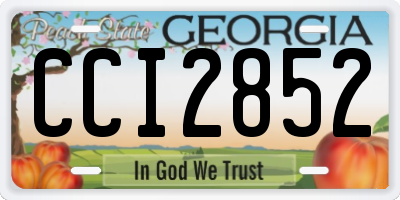 GA license plate CCI2852