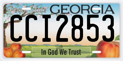 GA license plate CCI2853