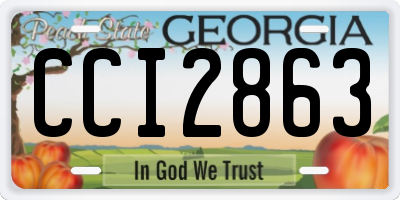 GA license plate CCI2863
