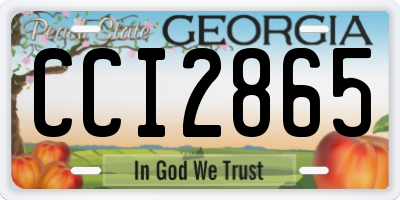 GA license plate CCI2865