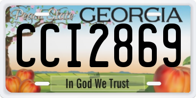 GA license plate CCI2869