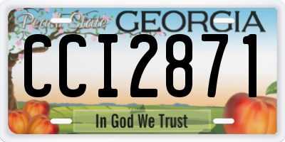 GA license plate CCI2871