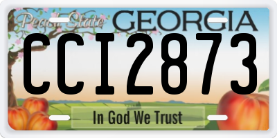GA license plate CCI2873