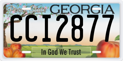 GA license plate CCI2877
