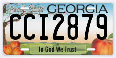 GA license plate CCI2879