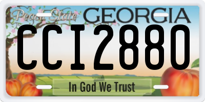 GA license plate CCI2880