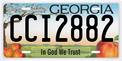 GA license plate CCI2882