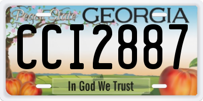 GA license plate CCI2887