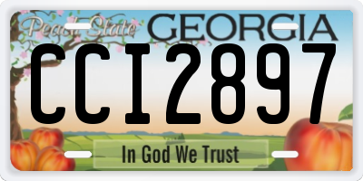 GA license plate CCI2897