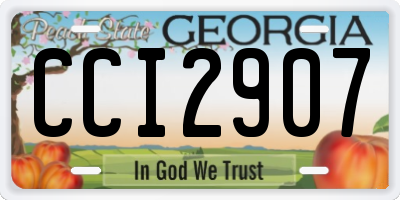 GA license plate CCI2907