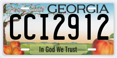 GA license plate CCI2912