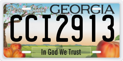 GA license plate CCI2913