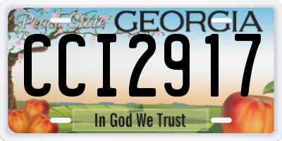 GA license plate CCI2917
