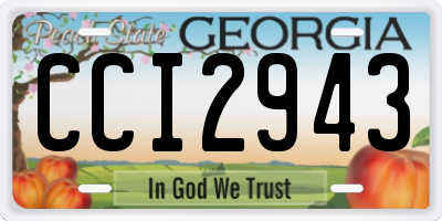 GA license plate CCI2943