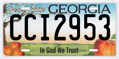 GA license plate CCI2953