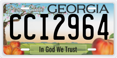 GA license plate CCI2964