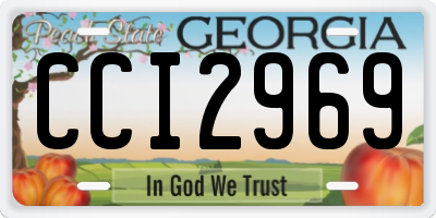 GA license plate CCI2969